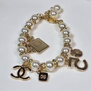 CC GWP charm pearl bracelet